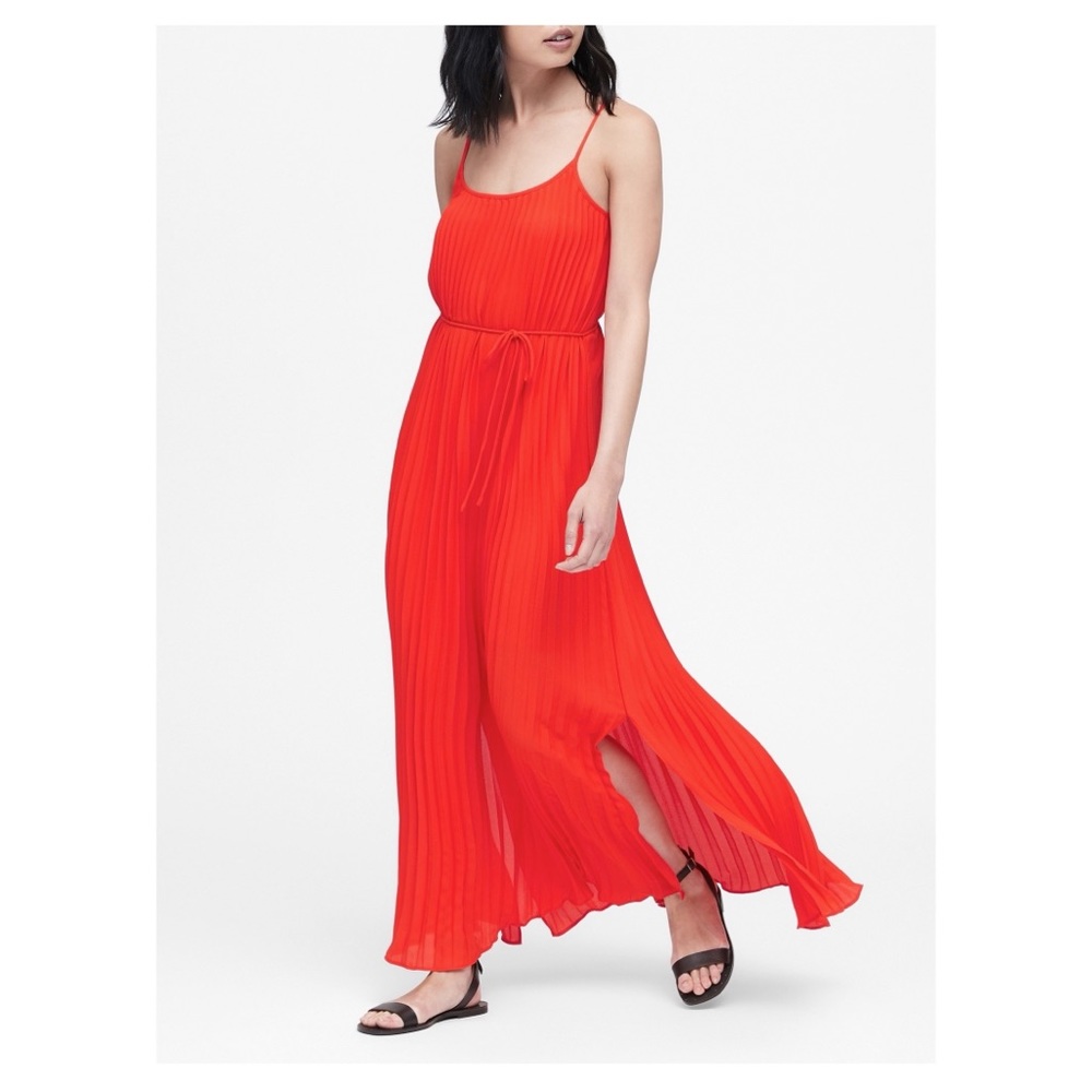 Banana Republic Pleated Maxi Dress ☀️